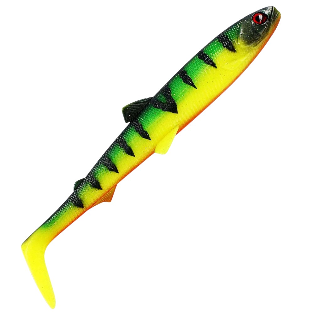 Westin BullTeez Shadtail - Gummifisch Tiger Perch - 30cm - 240g - 1 Stück
