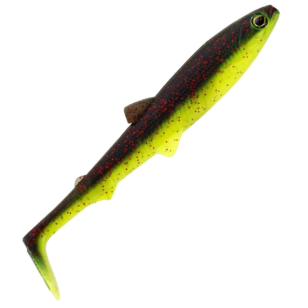 Westin BullTeez Shadtail - Gummifisch Black/Chartreuse - 7,5cm - 4g - 3 Stück