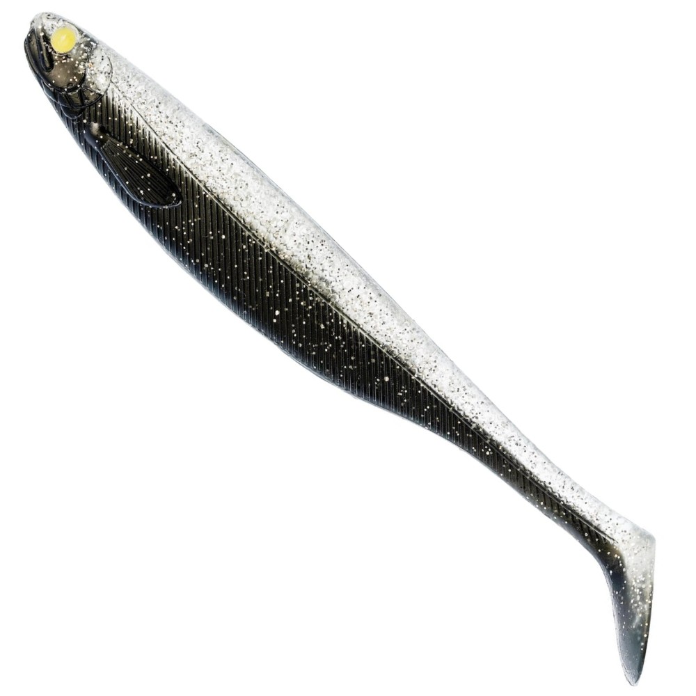 Westin ShadTeez Slim - Gummifisch 10cm - Black Yin Glow - 6g - 1 Stück