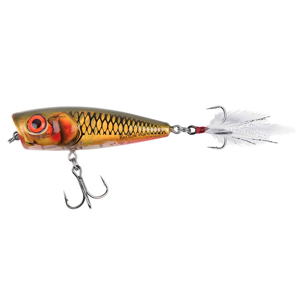 Salmo Rattlin Pop - Popper 7cm - 1Stück - CLEAR GOLDEN PREY