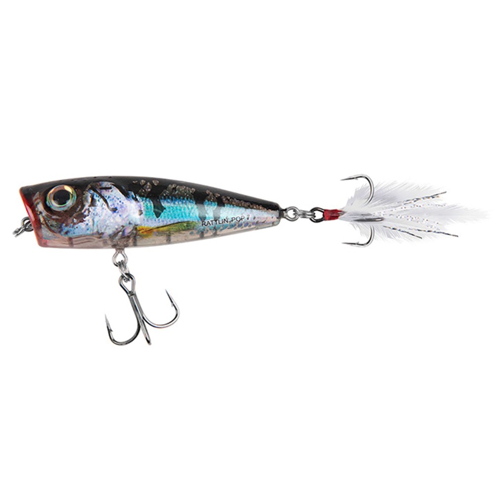 Salmo Rattlin Pop - Popper 7cm - 1Stück - CLEAR HOLO SMELT
