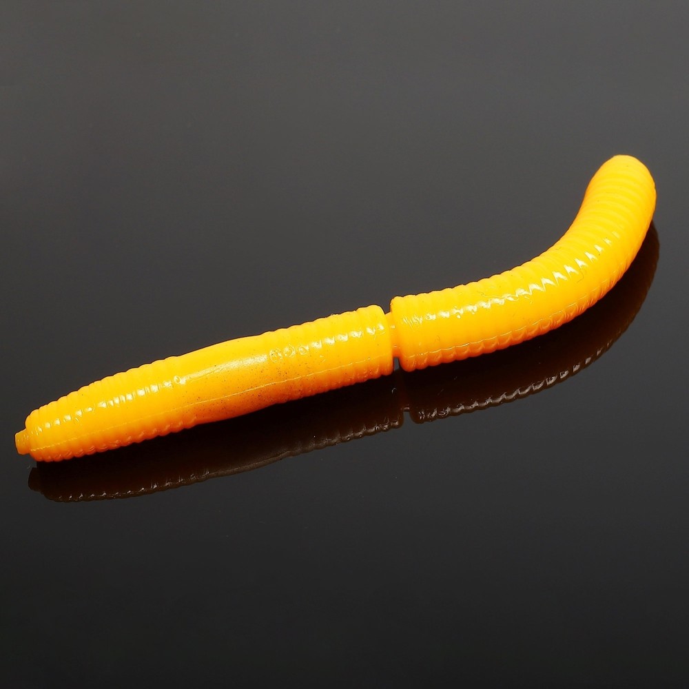 Libra Lures Fatty D´Worm Tournament Creaturebait 5,5cm - dark yellow - Cheese Flavour - 12Stück