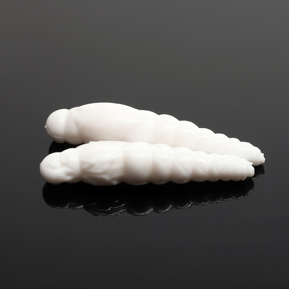Libra Lures Largo Slim Creaturebait 2,8cm - white - Krill Flavour - 15Stück