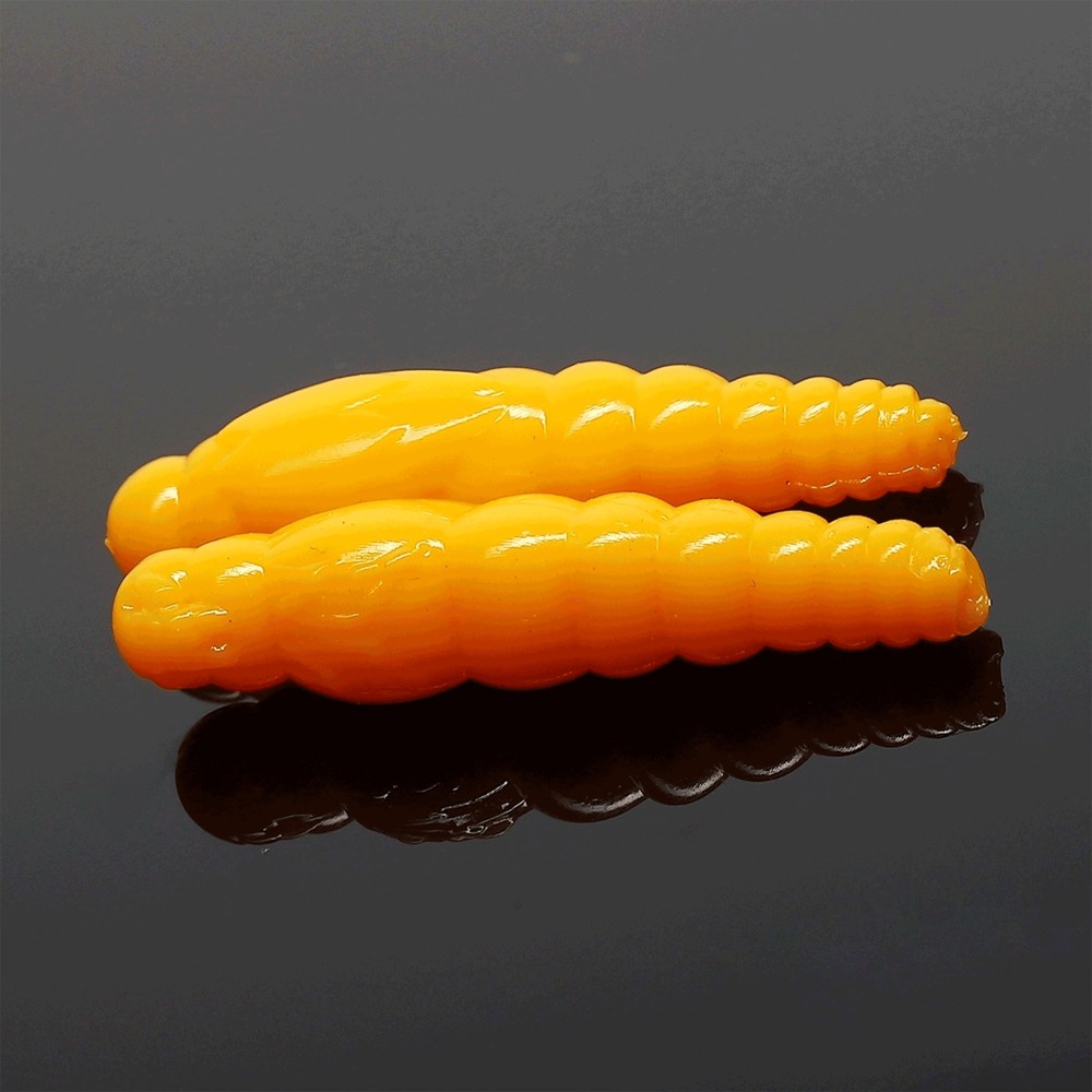 Libra Lures Largo Slim Creaturebait 2,8cm - dark yellow - Krill Flavour - 15Stück