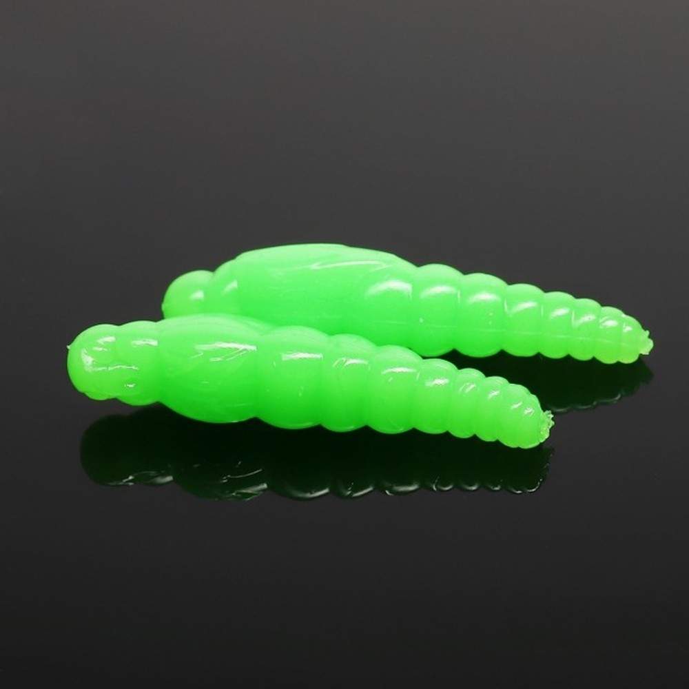 Libra Lures Largo Slim Creaturebait 2,8cm - hot green - Krill Flavour - 15Stück