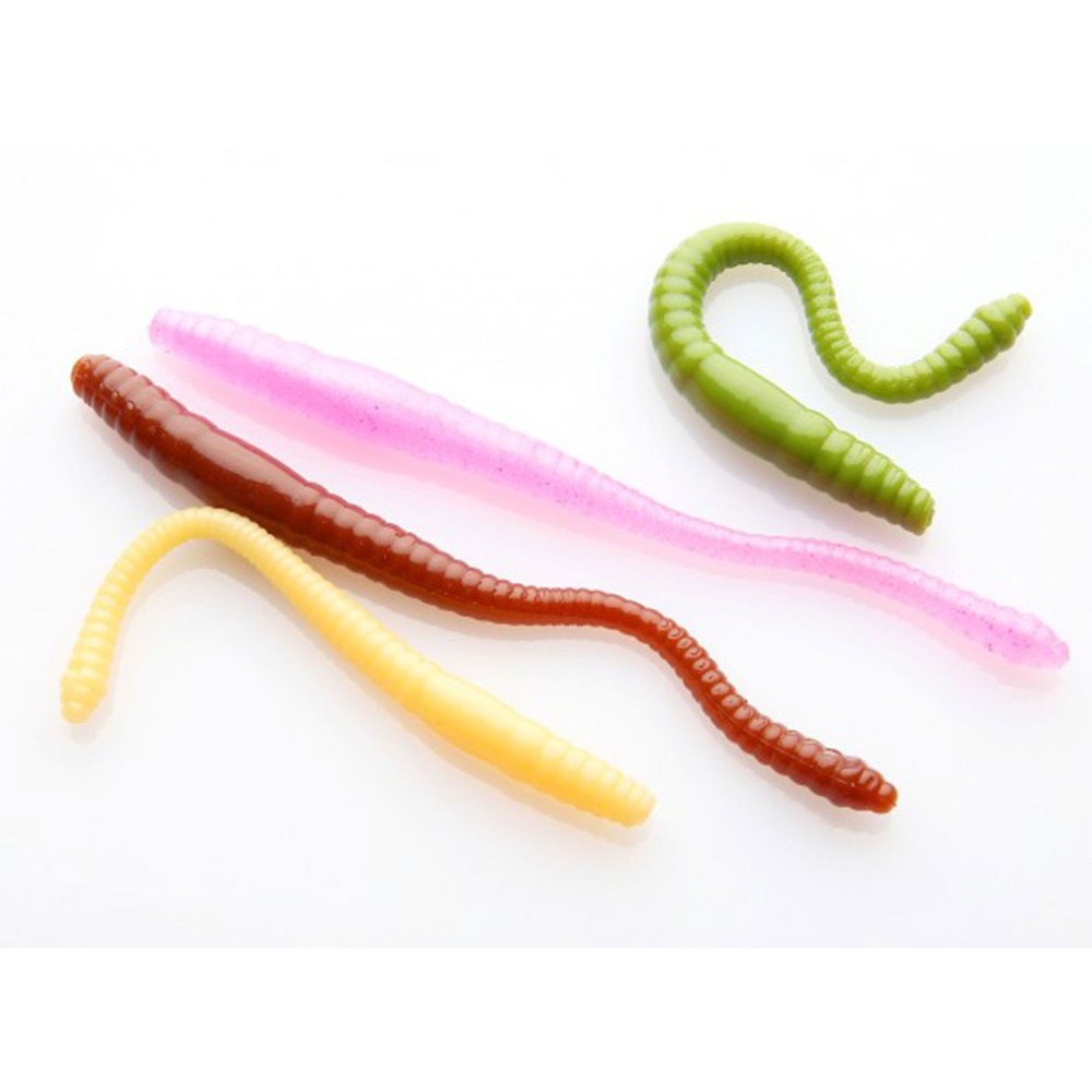 Libra Lures Dying Worm - Creaturebait 7cm - silver pearl - 15Stück
