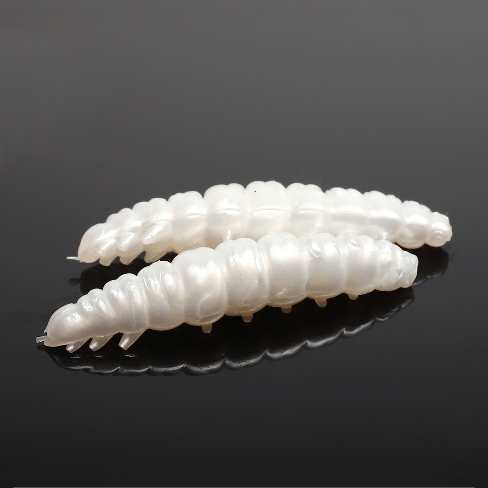 Libra Lures Larva Creaturebait 3cm - silver pearl - 15Stück