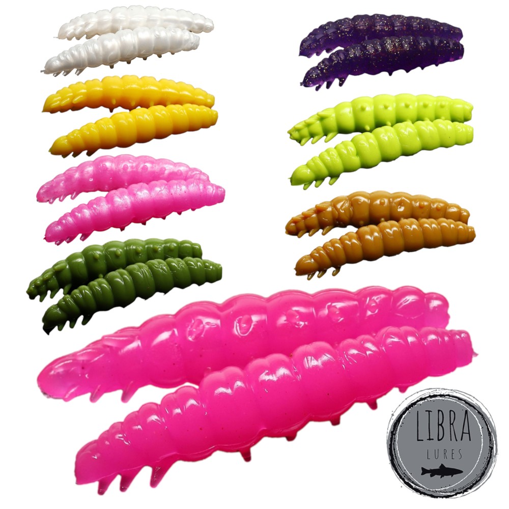 Libra Lures Larva Creaturebait 3cm - silver pearl - 15Stück