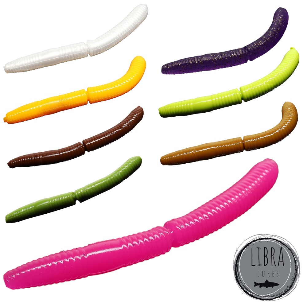 Libra Lures Fatty D´Worm - Creaturebait 6,5cm - silver pearl - 10Stück
