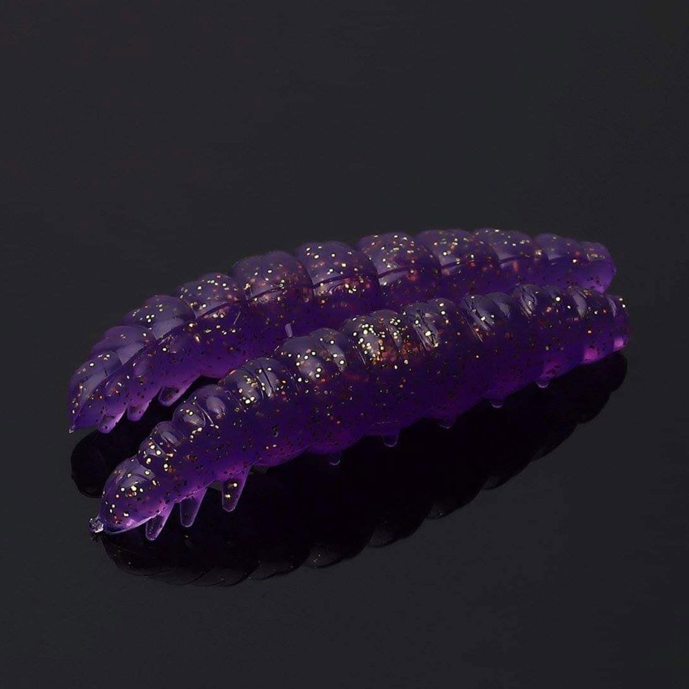 Libra Lures Larva Creaturebait 3cm - purple glitter - 15Stück