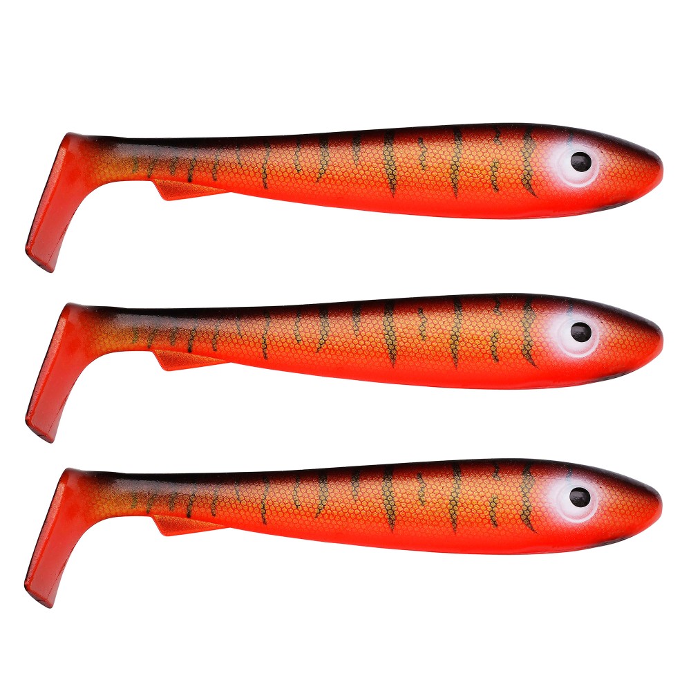 Svartzonker Sweden McRubber BigBass - Gummishad 12.5cm - Red Tiger - 21g - 3 Stück