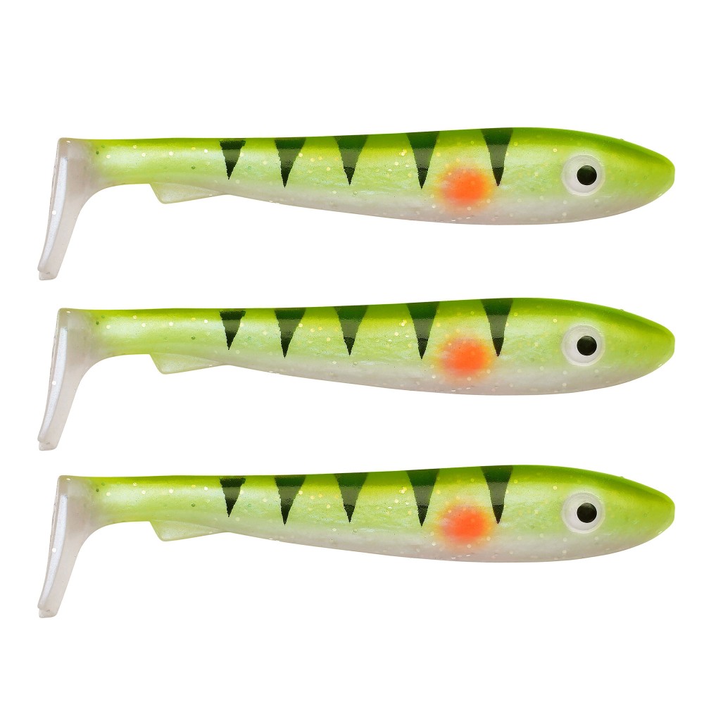 Svartzonker Sweden McRubber BigBass - Gummifische 12.5cm - UV Perch - 21g - 3 Stück