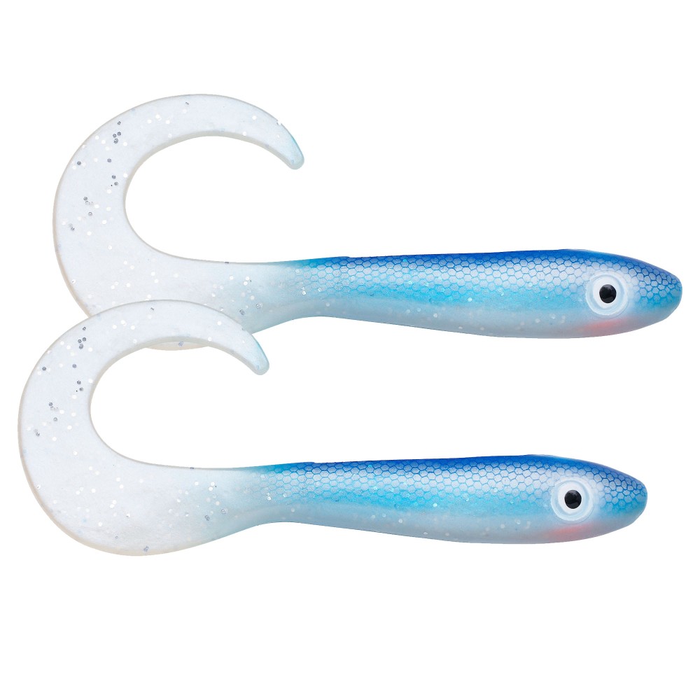 Svartzonker Sweden McRubber Tail Twister 34cm - Twister Gummifische 96g - 2 Stück - Bluepearl C6