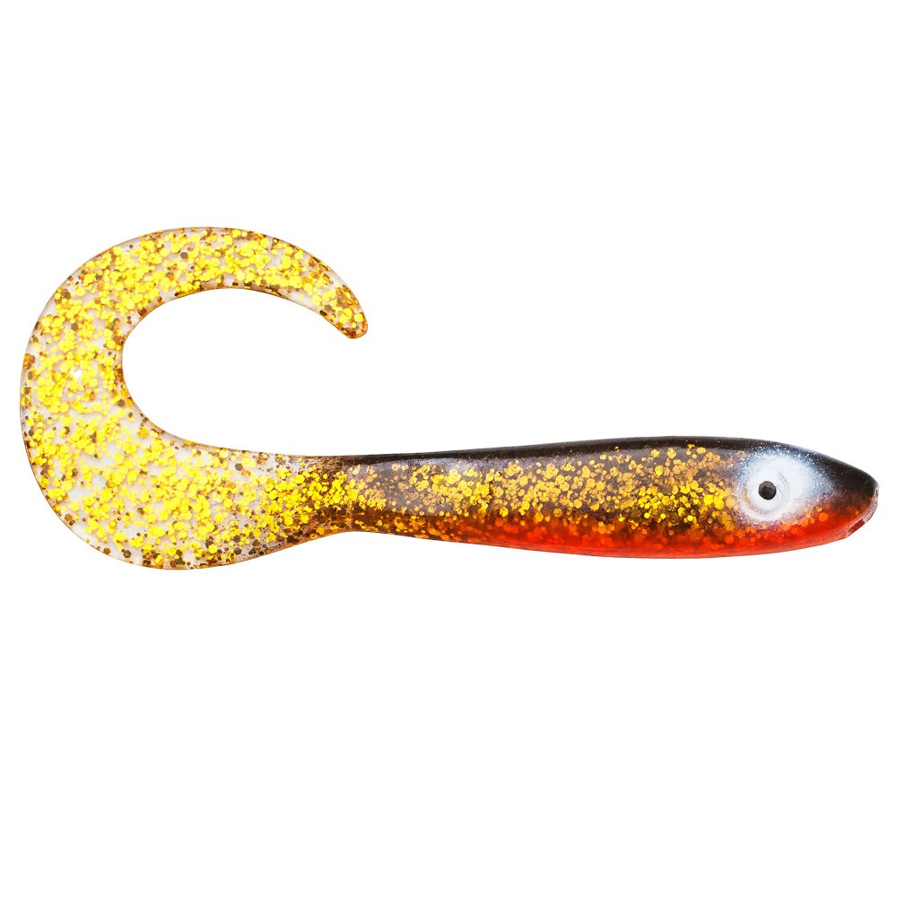Svartzonker Sweden McRubber Tail Twister - Barsch Gummiköder 11cm - Finmört - 4.5g - 10 Stück
