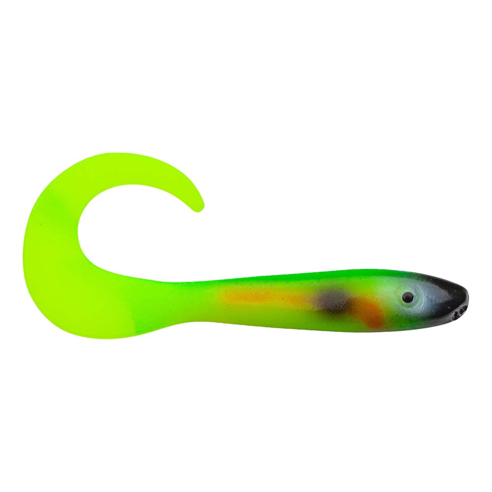 Svartzonker Sweden McRubber Tail Twister - Barsch Gummiköder 11cm - Parrot - 4.5g - 10 Stück