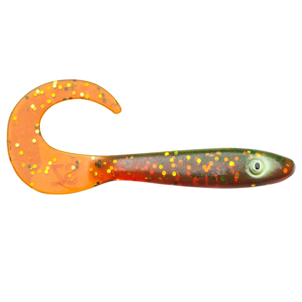 Svartzonker Sweden McRubber Tail Twister - Barsch Gummiköder 11cm - Motoroil - 4.5g - 10 Stück