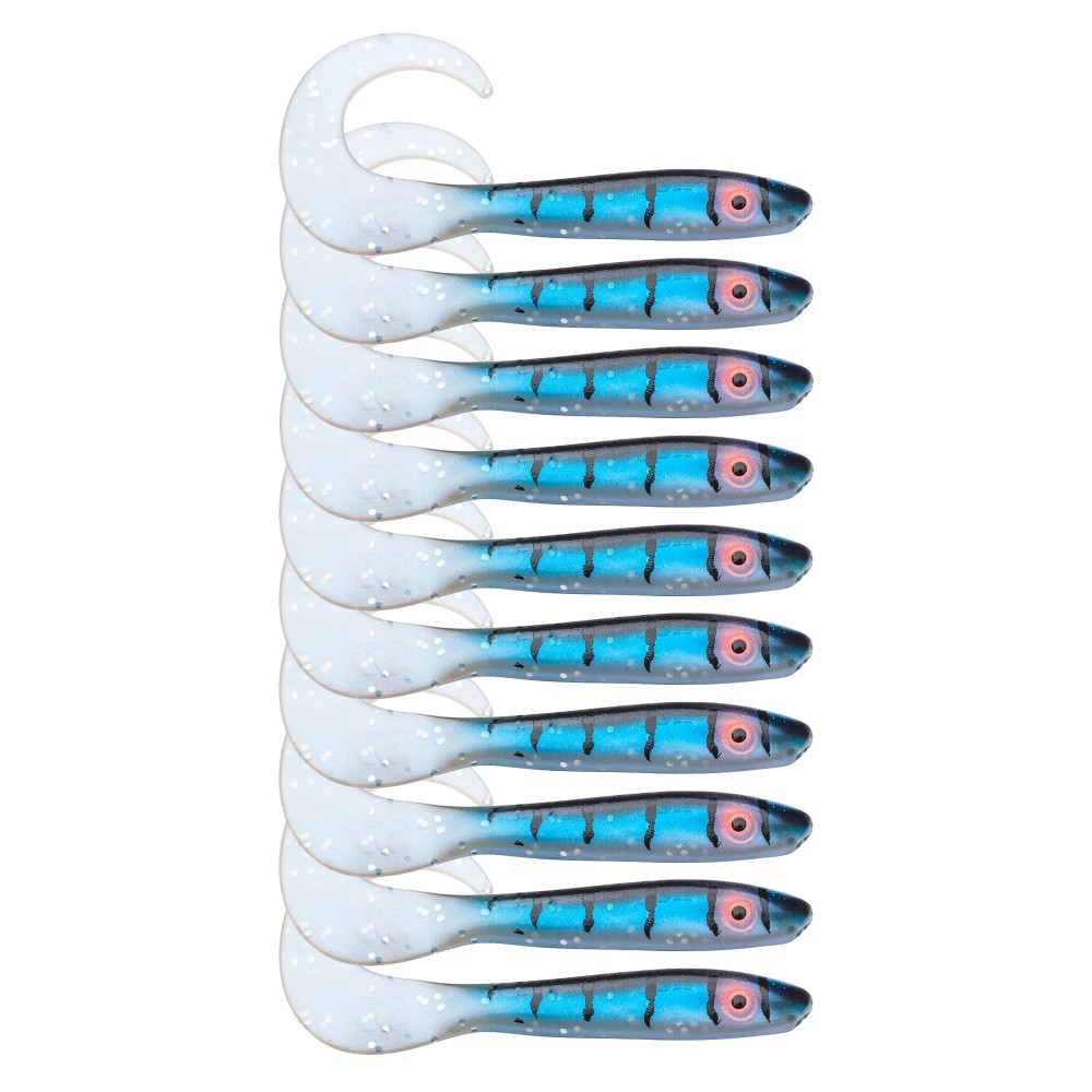 Svartzonker Sweden McRubber Tail Twister Barsch Gummiköder 11cm - UV Pearl Mackerel - 4.5g - 10 Stück