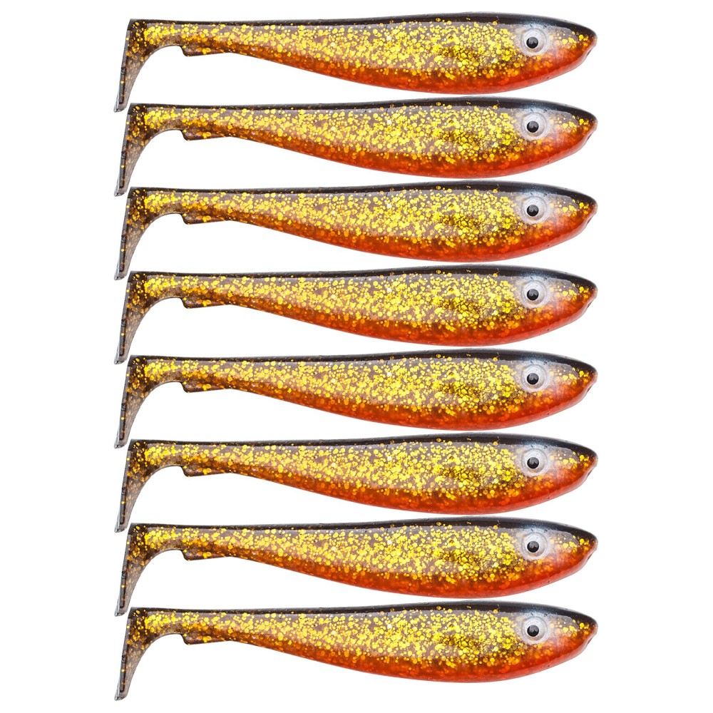 Svartzonker Sweden McRubber Shad Gummifische 9cm - 6g - 8 Stück - Golden Shiner C2