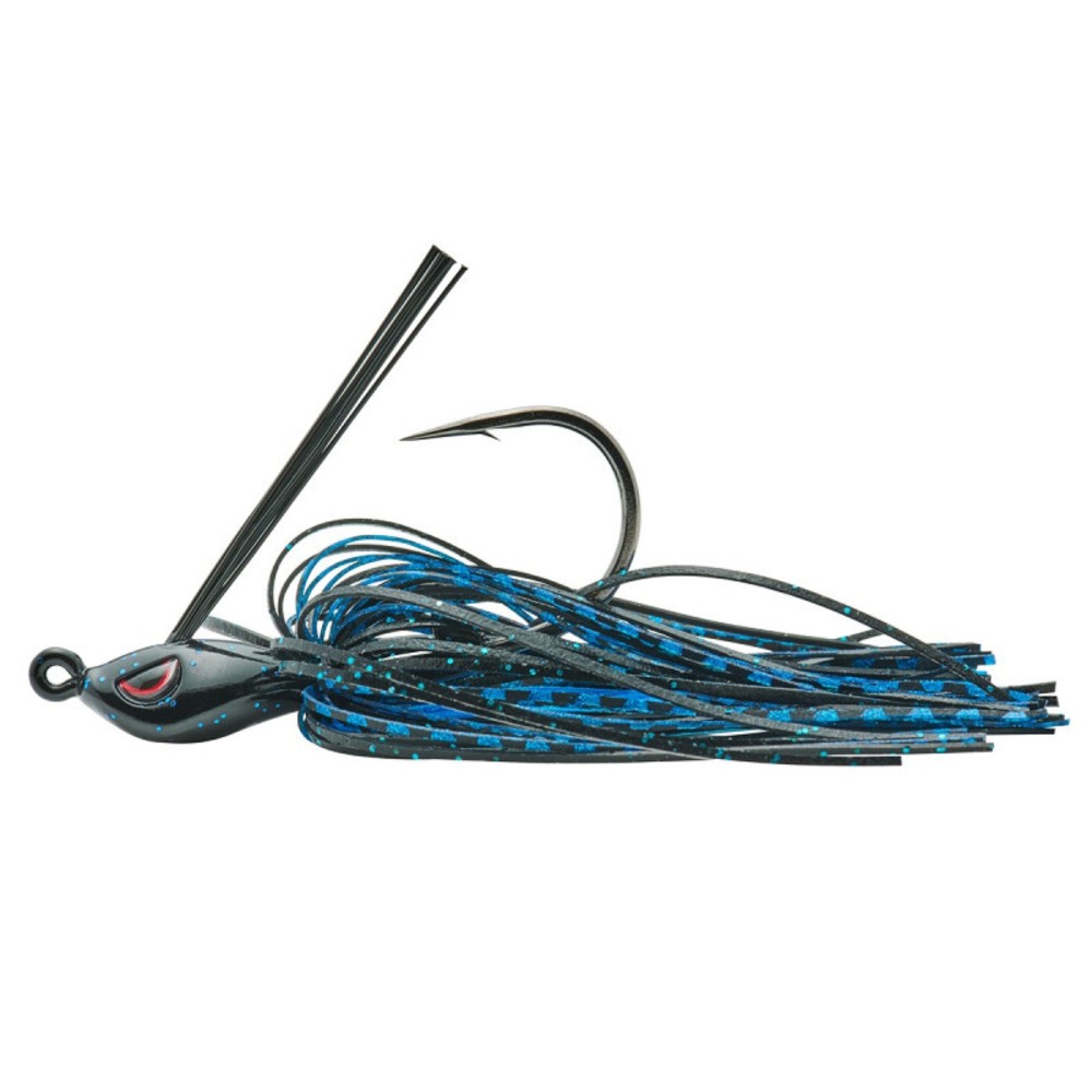 SPRO CJ Swim Jig - Skirted Jig Black/Blue - 8,9cm - 14g - Gr.#5/0 - 1Stück