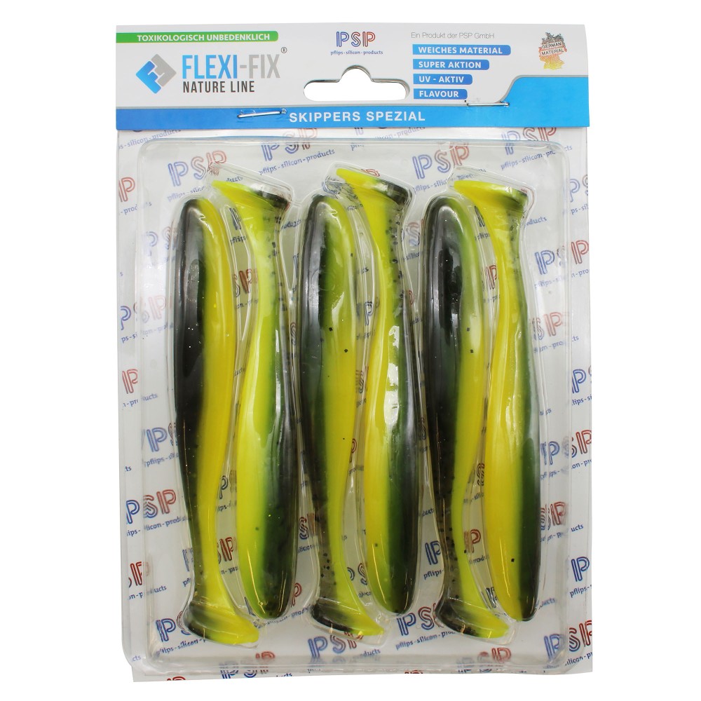 FlexiFix Natureline Gummifische 120mm, 6 Stück, Skippers Spezial