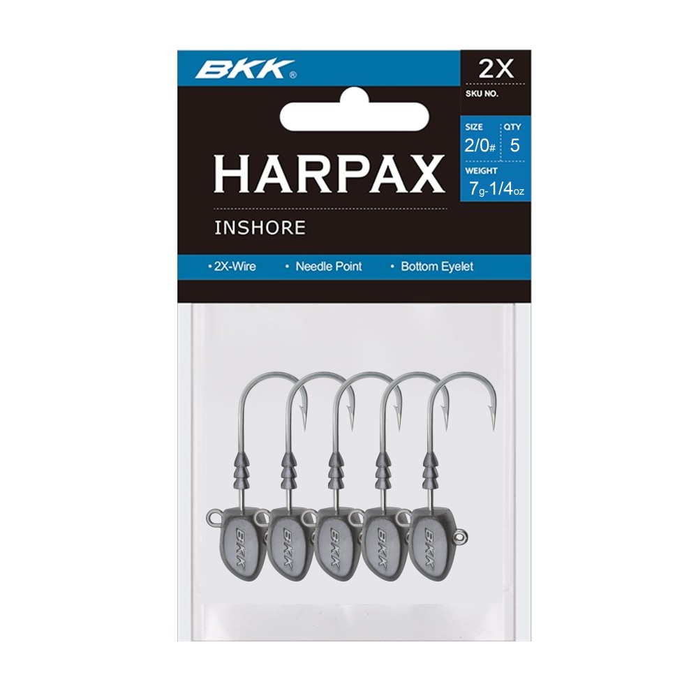 BKK Harpax Inshore Jigköpfe 7g - 5Stück - Gr.2/0