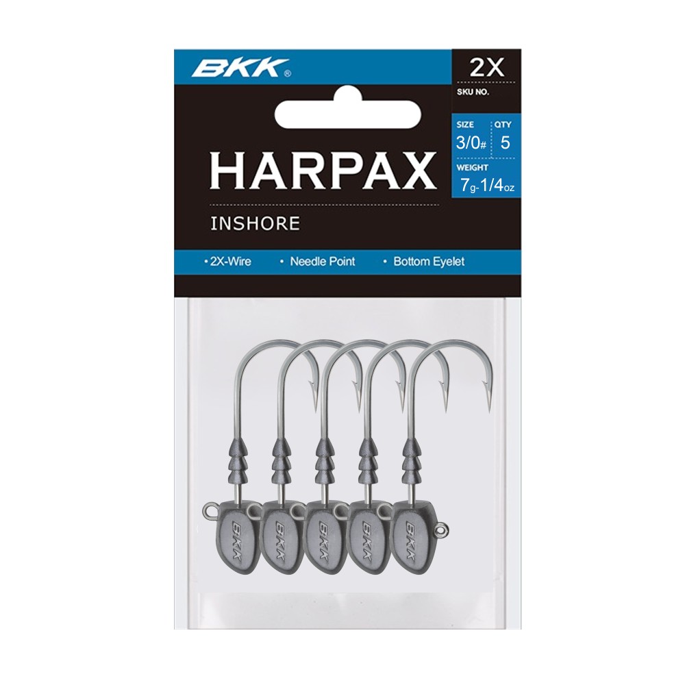 BKK Harpax Inshore Jigköpfe 7g - 5Stück - Gr.3/0