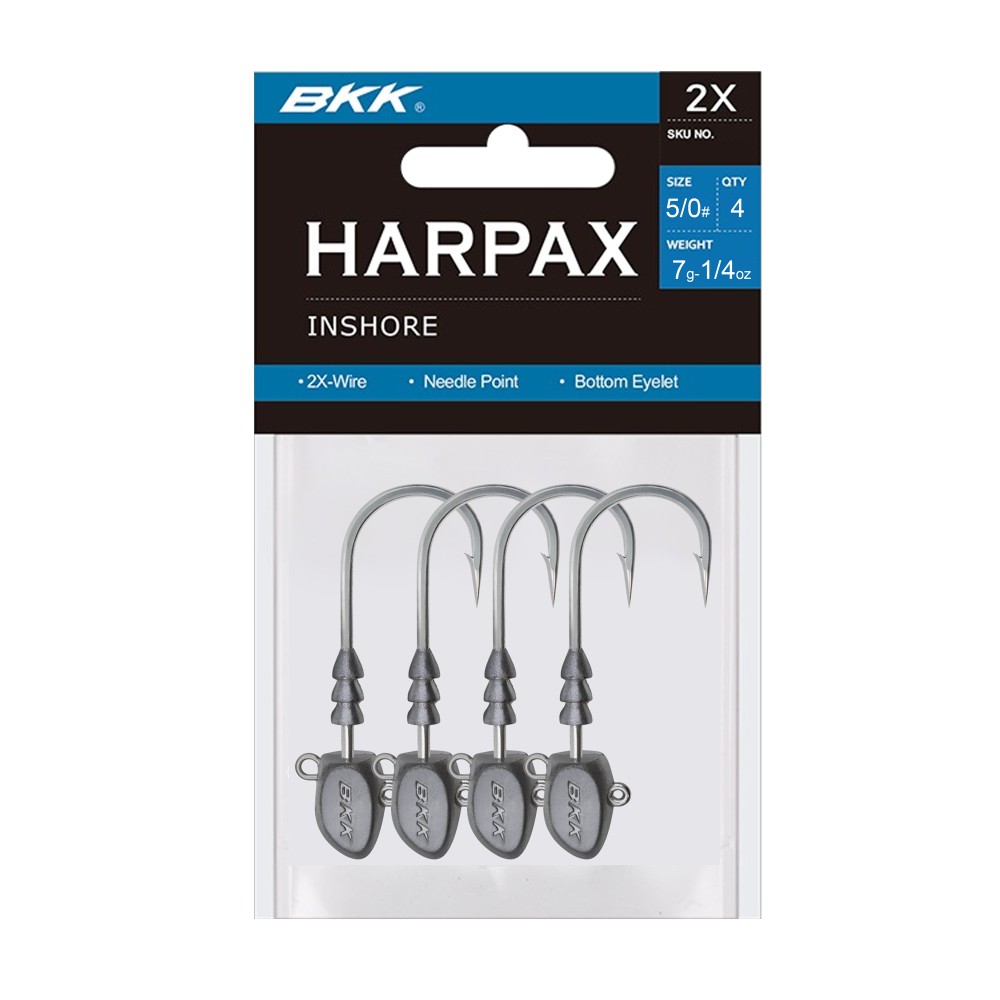 BKK Harpax Inshore Jigköpfe 7g - 4Stück - Gr.5/0