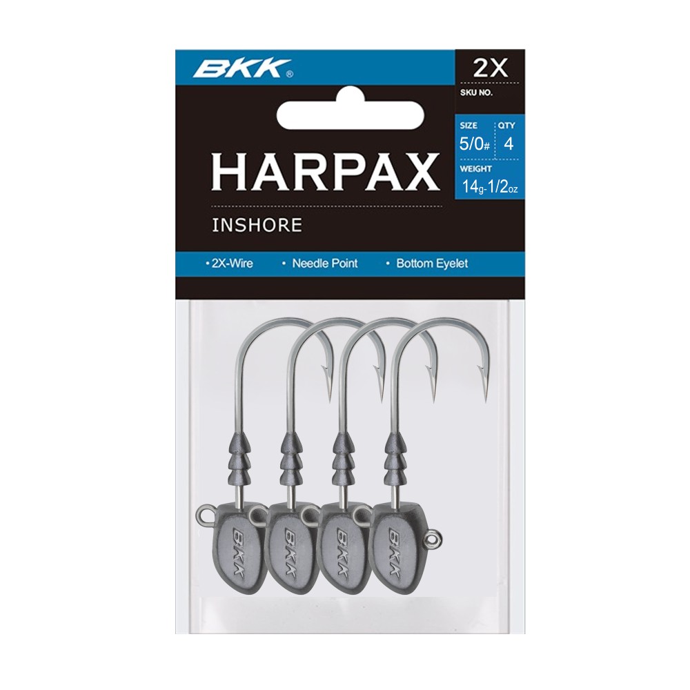 BKK Harpax Inshore Jigköpfe 14g - 4Stück - Gr.5/0