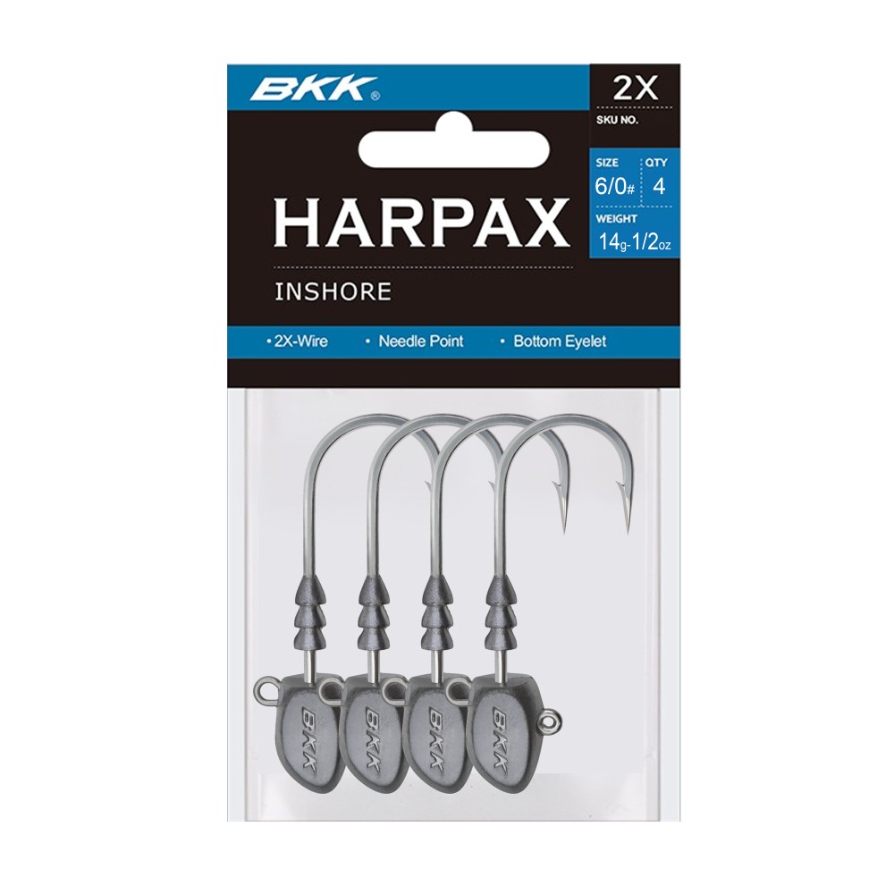 BKK Harpax Inshore Jigköpfe 14g - 4Stück - Gr.6/0