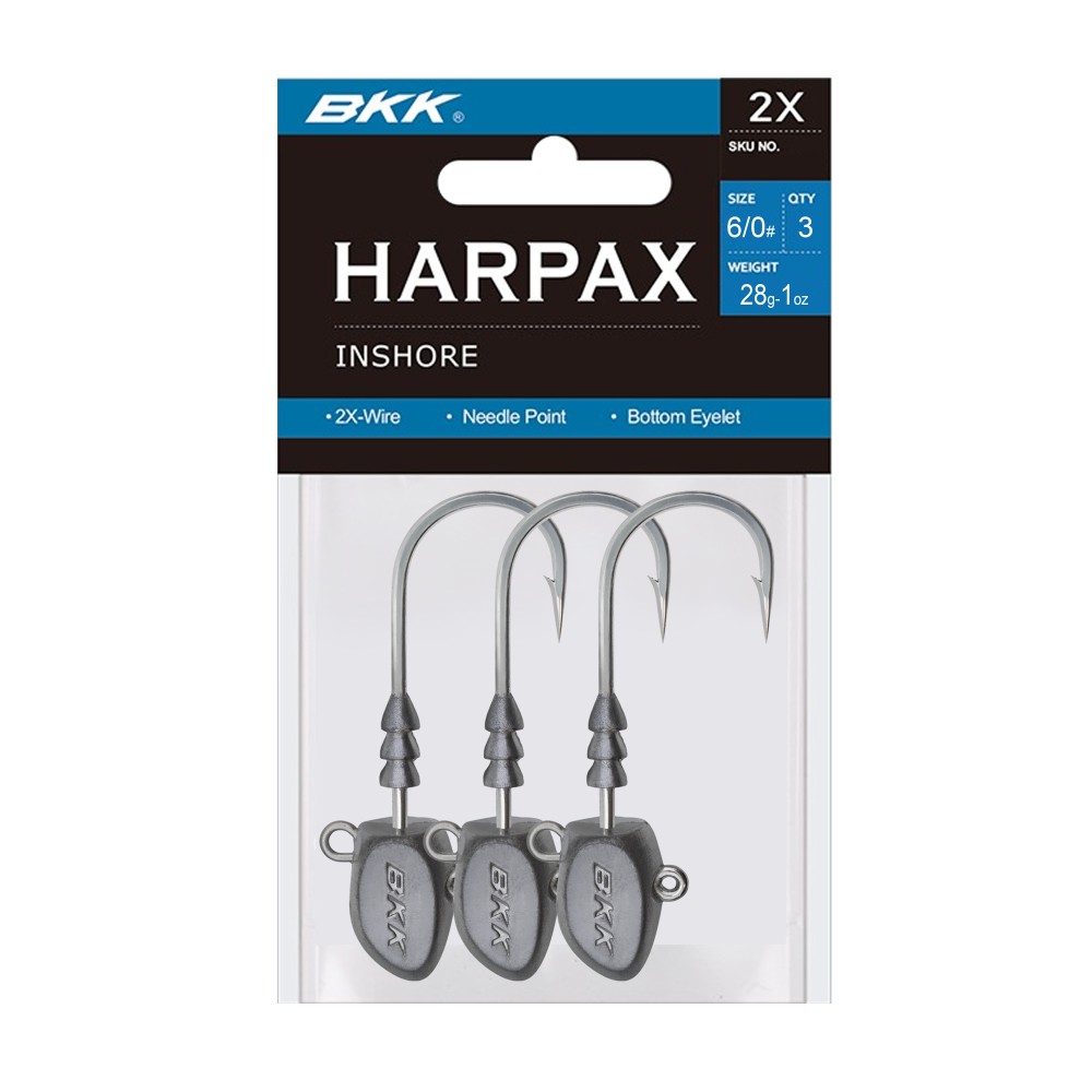 BKK Harpax Inshore Jigköpfe 28g - 3Stück - Gr.6/0
