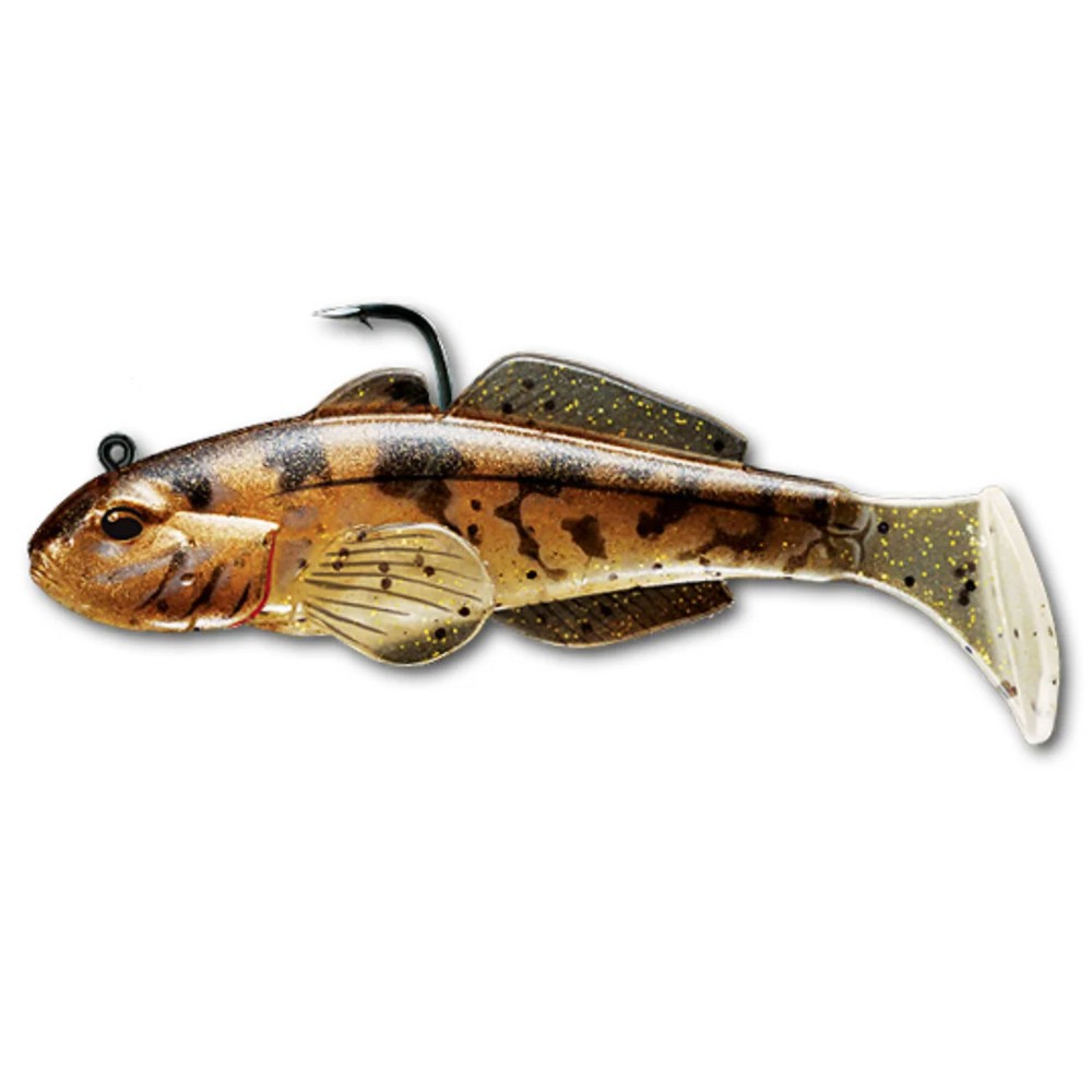 Live Target Goby Paddle Tail - Grundel 9cm - Natural/Bronze - 21g - 3 Stück