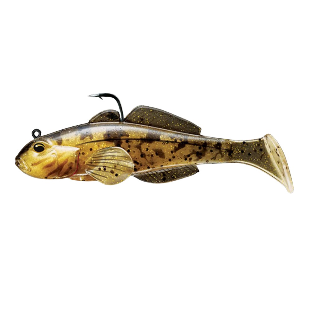 Live Target Goby Paddle Tail - Grundel 8cm - Natural/Gold - 14g - 1 Stück