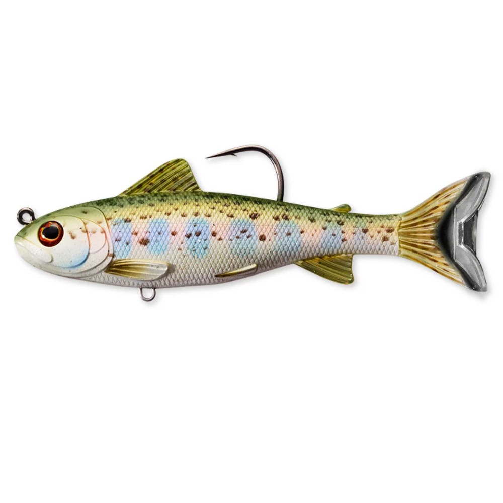 Live Target Trout Parr Swimbait - Gummifisch 13,1cm - Silver/Olive - 35g - 1 Stück