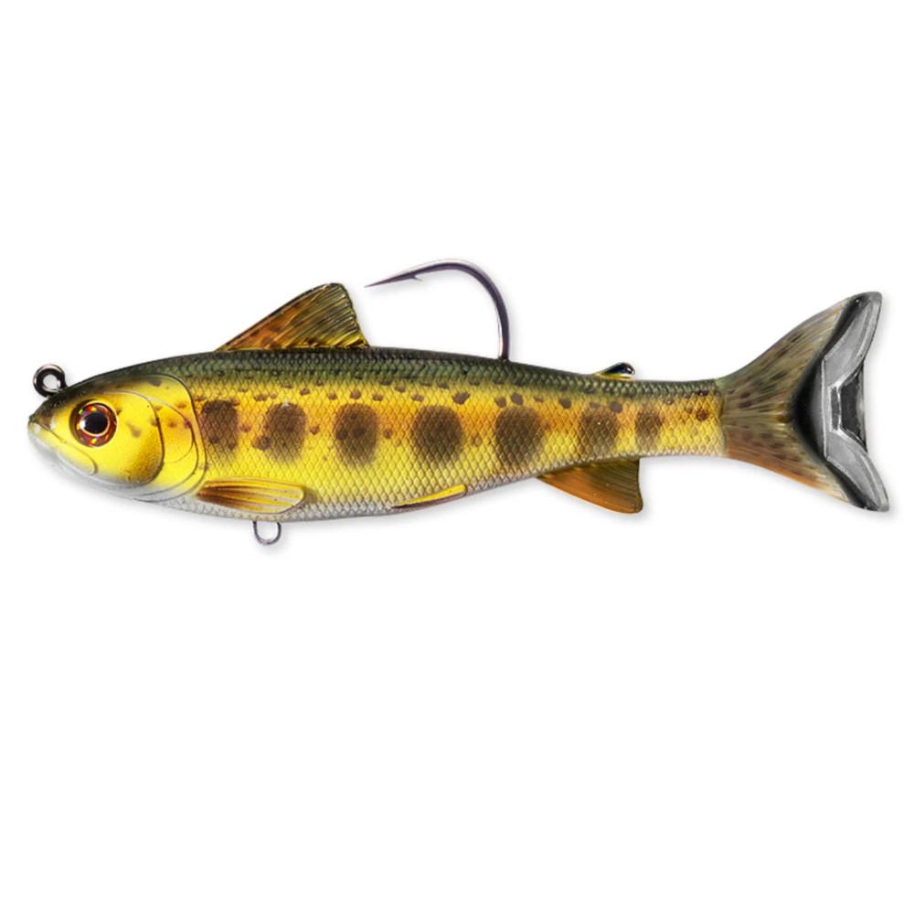 Live Target Trout Parr Swimbait - Gummifisch 13,1cm - Gold/Olive - 35g - 1 Stück