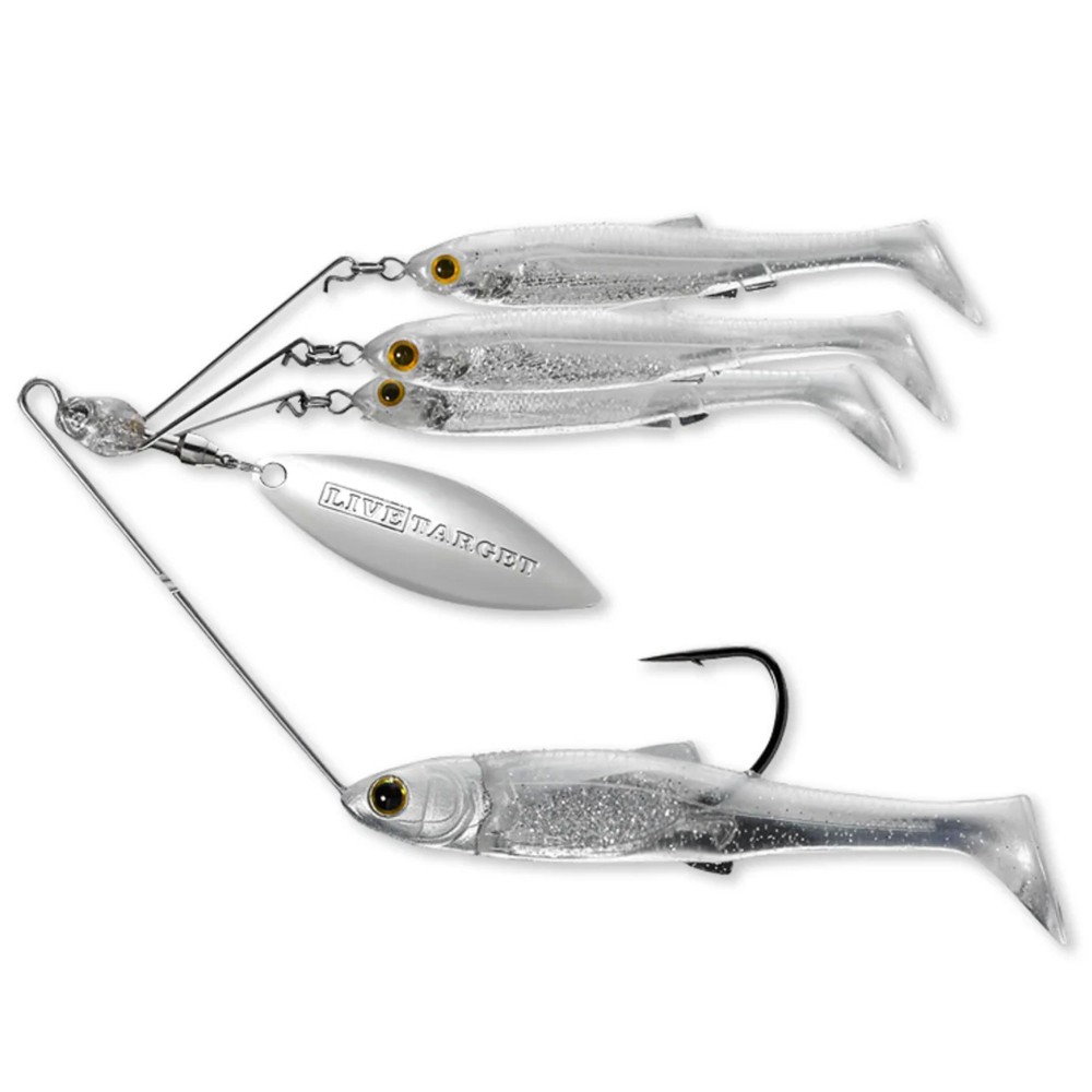 Live Target Baitball Spinner Rig - Spinnerbait M - 11g - Pearl White/Silver