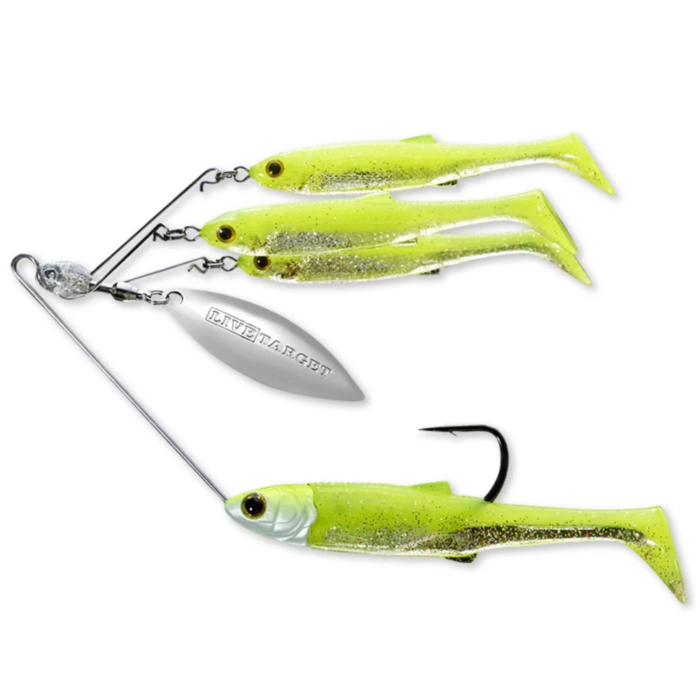 Live Target Baitball Spinner Rig - Spinnerbait M - 11g - Chartreuse/Silver
