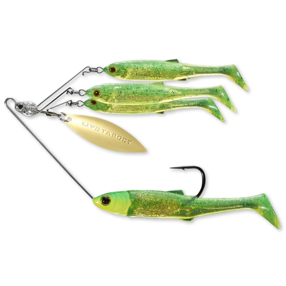 Live Target Baitball Spinner Rig - Spinnerbait L - 14g - Lime Chartreuse/Gold