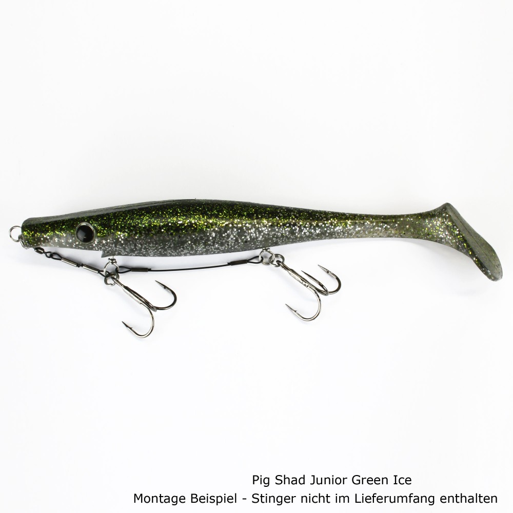 Strike Pro Pig Shad Nano 15cm - Green Ice - 20g - 4 Stück