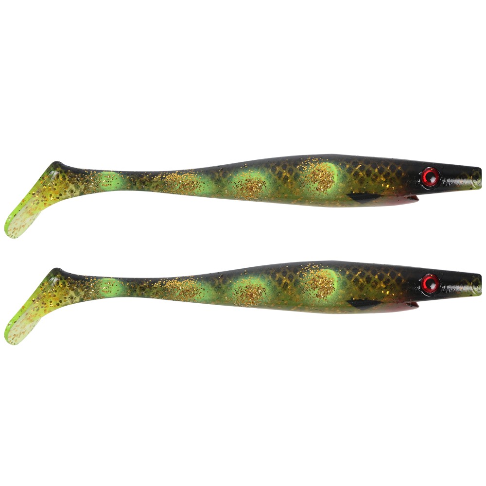 Strike Pro Pig Shad Tournament - Gummifisch 18cm - Hot Spotted Bullhead - 30g - 2 Stück