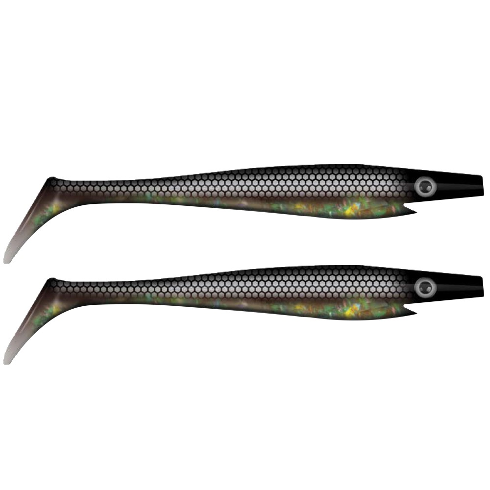Strike Pro Pig® Shad Tournament - Gummifisch 18cm - Midnight Shiner - 30g - 2 Stück