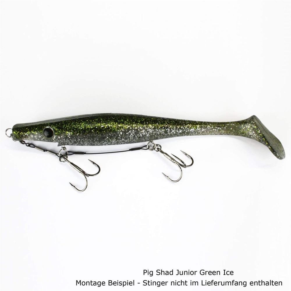 Strike Pro Pig® Shad Tournament - Gummifisch 18cm - Midnight Shiner - 30g - 2 Stück