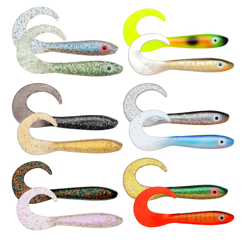 Svartzonker Sweden McRubber Stealth Tail Twister Bulk 23cm Gummifisch 36g - Gold and Black S10