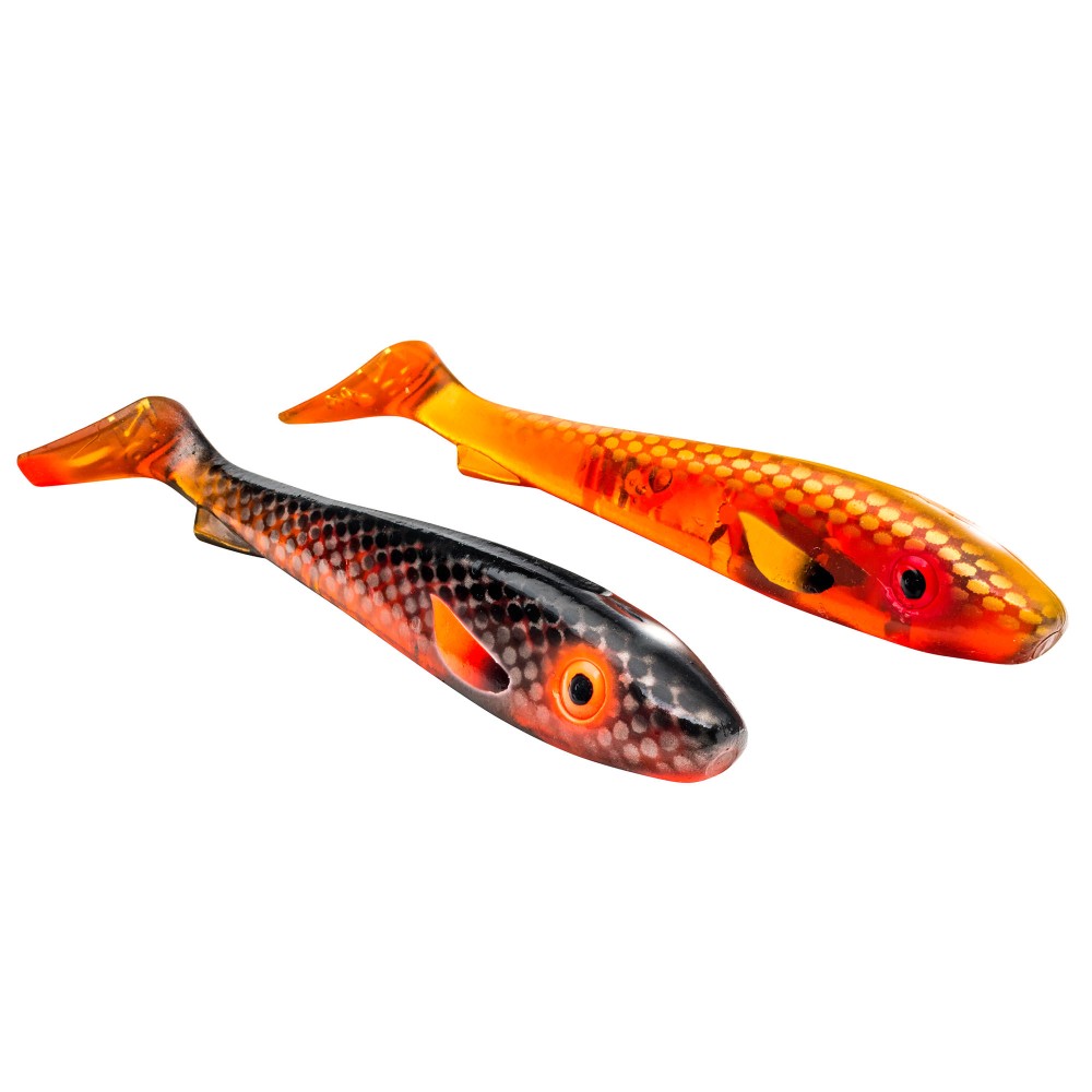 Svartzonker Sweden McRubber Junior - Gummifische 17cm - Motoroil Black Back & Light Motoroil Eelpout - 45g - 2 Stück