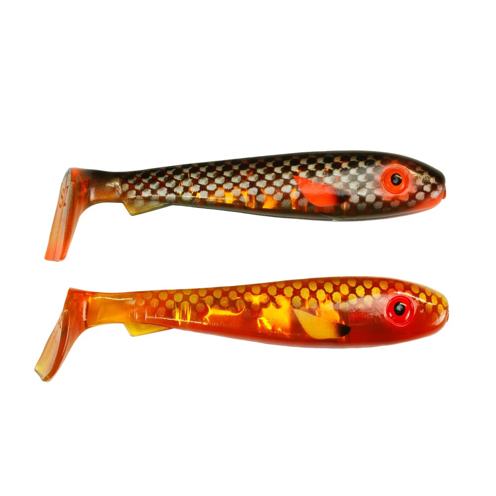Svartzonker Sweden McRubber Junior - Gummifische 17cm - Motoroil Black Back & Light Motoroil Eelpout - 45g - 2 Stück