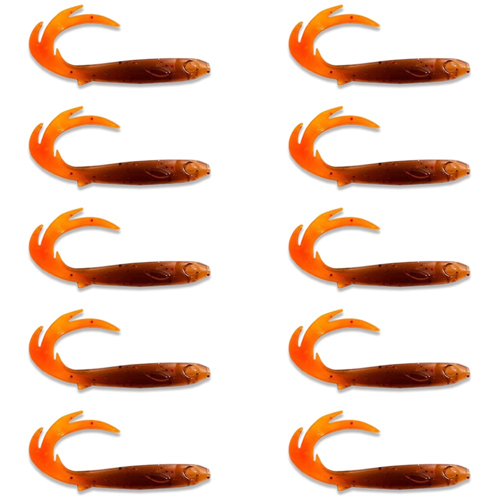 Kanalgratis Baby Dragon Twister 11cm - Motoroil Hot Tail - 3.7g - 10 Stück
