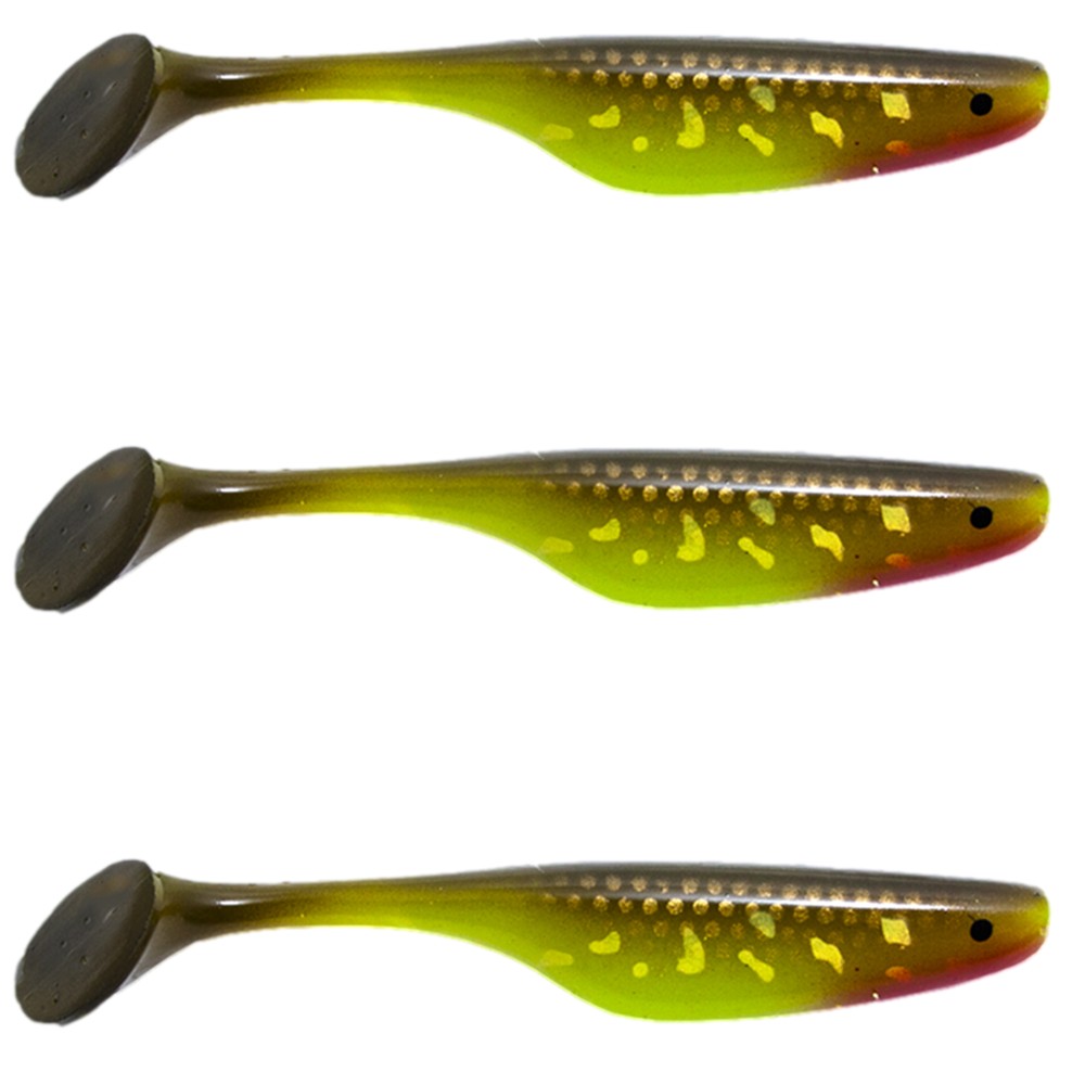 Kanalgratis Monkey Shad Gummifische 14cm - Hot Pike - 22g - 3 Stück