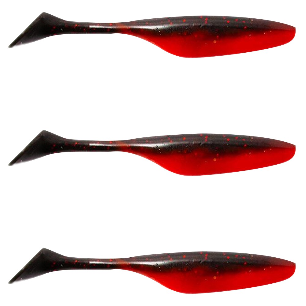 Kanalgratis Monkey Shad Gummifische 14cm - Red and Black - 22g - 3 Stück