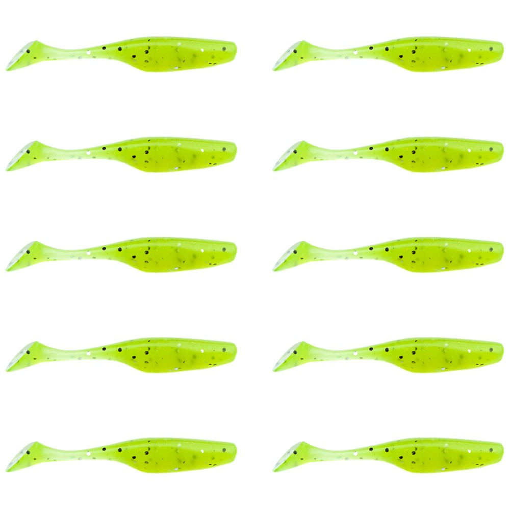 Kanalgratis Monkey Shad Gummifische 9cm - Zalt & Pepper Lime - 6g - 12 Stück