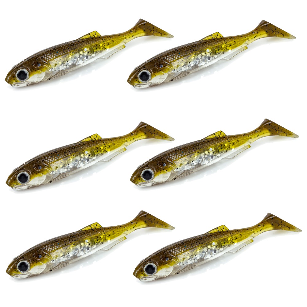 Molix Real Thing Shad - Gummifisch 7,00cm - UV Brown Back Silver Flake