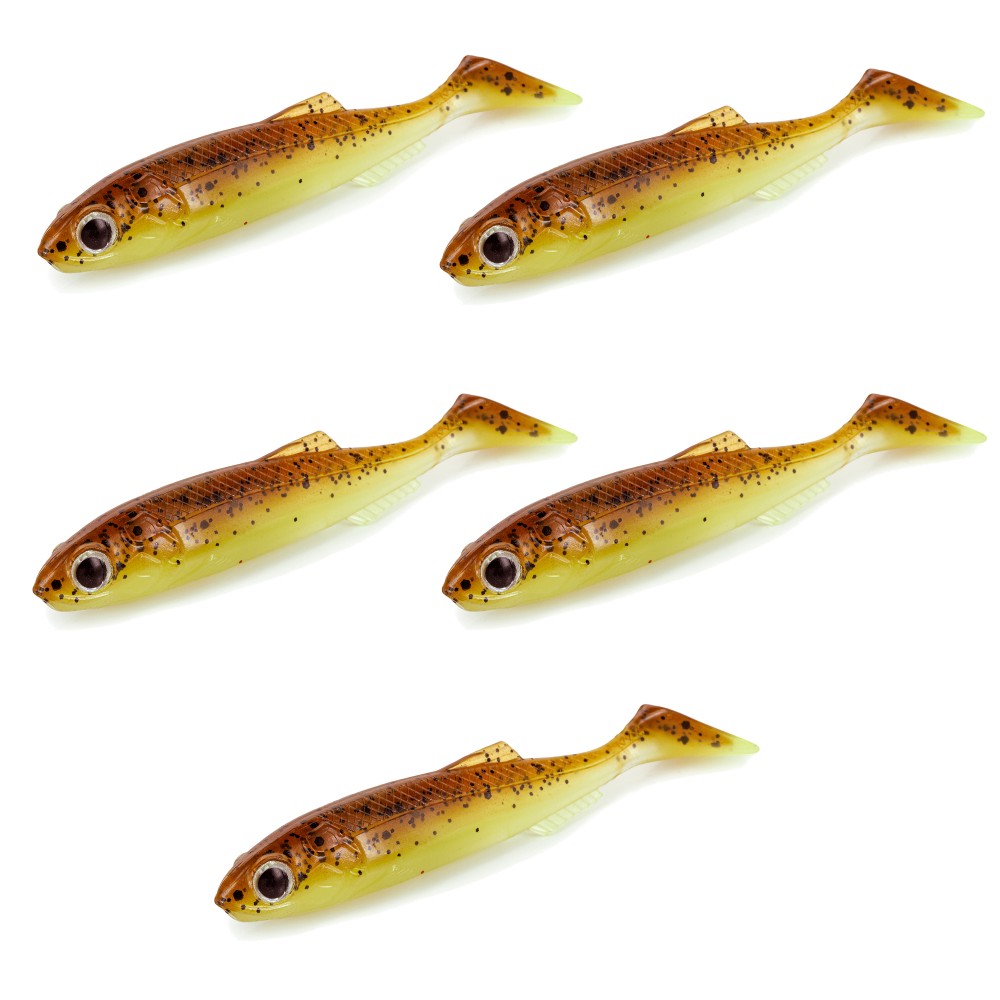 Molix Real Thing Shad - Gummifisch 9,00cm - UV Brown Cream Pepper